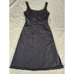 Vintage Elizabeth Wayman Cotton‎ Silk Midi Dress Size 2 Made In USA Vtg